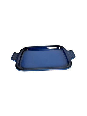 Le Creuset Blue Platter Lid Rectangular For Baking Dish